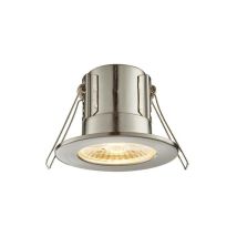 Saxby Lighting - Saxby Shieldeco - Plaque de nickel satiné de lumière encastrée intégrée de salle de bains led intégrée évaluée au feu, IP65 acrylique