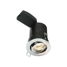Saxby Shieldplus Mv - Piastra cromata da incasso inclinabile da incasso a 1 luce, GU10