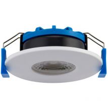 Saxby Lighting - Saxby Shieldslim Downlight Encastrable IP65 7W Peinture Blanc Mat IP65