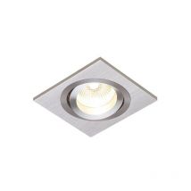 Saxby Tetra - 1 luz empotrable Downlight plateado cepillado anodizado, GU10