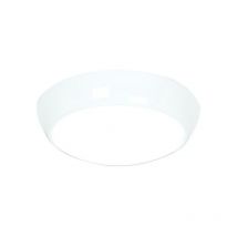 Saxby Vigor LED - Flush Ceiling Light 325mm Round Flush IP44 16W Gloss White