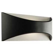 Saxby Vulcan - Applique A Led Integrata A 1 Luce Per Esterni Up Down Textured Matt Black, Opal Ip65