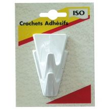 Crochet adhésif triangle blanc bl2 ISO