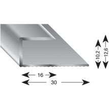 Gleitabschlussprofil U-profil Übergangsleiste 10/1000mm Alu Silber Eloxiert - Kügele