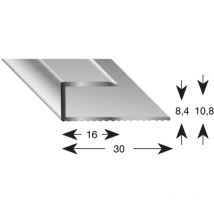 Kügele - Gleitabschlussprofil U-Profil Übergangsleiste 8/1000mm Alu silber eloxiert