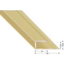Gleitabschlussprofil U-profil, Übergangsleiste 8/1000mm Alu Sand Eloxiert - Kügele