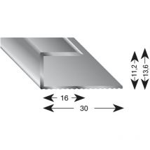 Kügele - Gleitabschlussprofil U-Profil Übergangsleiste 11/1000mm Alu silber eloxiert