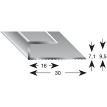 Kügele - Gleitabschlussprofil U-Profil Übergangsleiste 7/1000mm Alu silber eloxiert