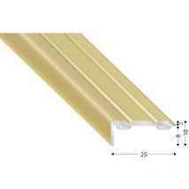 Kügele - Treppenwinkel Alu sand eloxiert, selbstklebend, 25/10/1000 mm