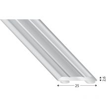 Kügele - Abdeckprofil (Übergangsleiste) gelocht 25/1000mm Alu silber eloxiert