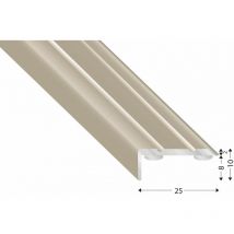 Kügele - Treppenwinkel Alu Edelstahloptik, selbstklebend, 25/10/1000 mm