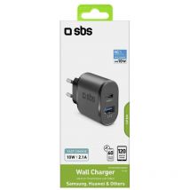 SBS - TETRAVUSBTC2AFAST adaptador e inversor de corriente Interior 15 w Negro