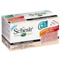 Aliment Humide Pour Chat Schesir Poisson Au Thon Et Au Saumon 36 X 50 G