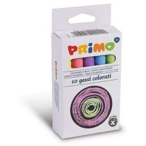 Gesso Tondo Colorato – 10 Pezzi – Set di Gessetti Colorati per Artisti – Primo