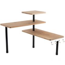 Totally Addict - KB5843 - Scaffale Angolare Modulare a 3 Livelli, Marrone, 43 x 43 x 27 cm