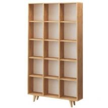 Scaffale 15 ripiani decoro quercia L100 cm - Zipa