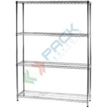 Archimede - scaffale metallico scaffale 4 ripiani cm 36 x 121 x h. 168 cucina bagno garage cabina armadio