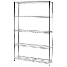 Archimede - scaffale metallico scaffale 5 ripiani cm 36 x 121 x h. 200 cucina bagno garage cabina armadio