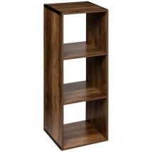 Five - Mix n modul indus 3 ripiani, effetto legno scuro - 5