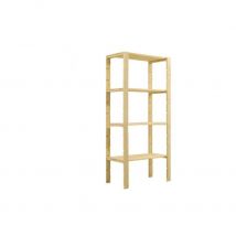 Scaffale a 4 ripiani 80x40x170 h in legno di abete naturale levigato