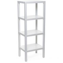 Ta-tay - tatay Mensola Rettangolare Lombok, 4 Altezze, Polipropilene, Senza bpa , Finitura Effetto Legno, Tamponi Antiscivolo, Max 10 kg per Ripiano,