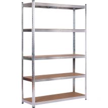 Catter House - Scaffale catterhouse Max Pro 120x40x180 cm in Acciaio Zincato e mdf con 5 Ripiani Regolabili Supporta fino a 875 kg