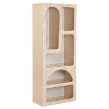 Scaffale con 5 nicchie Effetto marmo Beige - LUELA