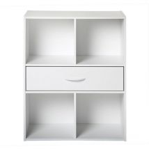 Calicosy - Scaffale Cubo 4 Armadietti con un Cassetto
