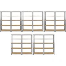 Monster-shop - Monster Racking - 10 Scaffali Galwix in Acciaio Senza Bulloni Grigi 90cm x 30cm x 180cm