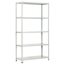 Prometal - scaffale securkit H200 x L80 x P40 cm 5 ripiani grigio capacita' 400KG