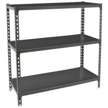 Simonrack - Scaffale in metallo Simon Rack senza viti colore antracite 3 ripiani 1000x1100x500 mm Made in Spain