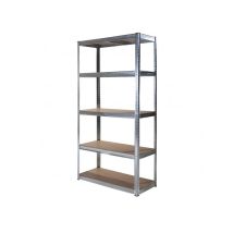 Scaffale 5 Ripiani 90x40xh180cm In Mdf E Metallo