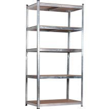 Garden Friend - Regal 5 Fachböden aus Metall und mdf h 180 b 120 t 40 cm Belastbarkeit: 175 kg pro Boden, Einrastmontage