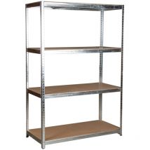 Easy System - scaffale in metallo con 4 ripiani in mdf, 55x120x180 cm