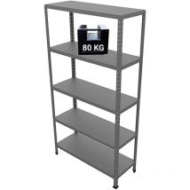 Scaffale in metallo 'ettore' a bullone con 5 piani, 100x40x187 cm portata 130 kg Grima