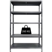 Scaffale in metallo 'maciste' ad incastro con 5 piani, 120x60x195 cm portata 260 kg Grima