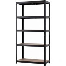 Work Home - Scaffale metallico nero 5 ripiani