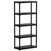 Scaffale 5 ripiani artplast in resina, 80x40x176 cm