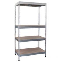 Ar Sistemas - Scaffale kit Stabil quattro ripiani cm 100x40x176h in lamiera zincata piani in truciolare con aste spezzate portata 700 kg max
