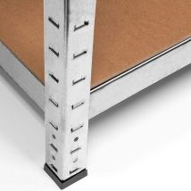 Megashopitalia - Scaffale Mensola Scaffali Magazzino Scaffalatura Metallo Zincato 5 Ripiani L90xP40xH180 cm Legno max 875KG