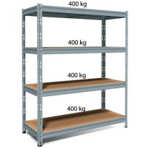 Anemos - Scaffali ad Incastro in Metallo 4 Ripiani 120x50 Scaffalatura Rinforzata