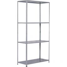 Catter House - Scaffale metallico zincato Nils Solid 137 70x30x137 cm con 4 ripiani in acciaio zincato Supporta fino a 200 kg