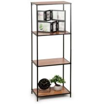 H&s Collection - Black Metal Shelf 46x30x130 Cm