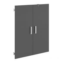 Miroytengo - Scaffale per ufficio moderno con ante pieghevoli Venture colore grigio 78x100x2 cm