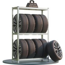 Deuba - Scaffale porta gomme 180x120x40cm 795kg 8 gomme regolabile in altezza ripiano superiore in mdf officina garage