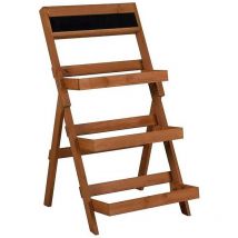 Scaffale Portavasi Espositore Porta Vaso Fioriera Piante Fiori Legno 3 Ripiani