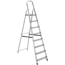 Scala 8 Gradini in Alluminio Domestica Soppalco Scalini Max 150kg Palchettone