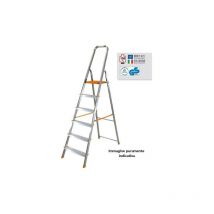 Scala scaletto in alluminio facal 5 gradini eurodomus leggera rinforzata 150 kg