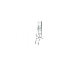 Scala in alluminio doppia telescopica facal 2 rampe x 8 gradini allung mt 3,70