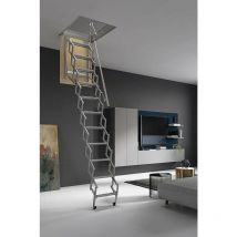 Scala retrattile a pantografo per soffitta 70x120 h300 in acciaio Scari panto Scari